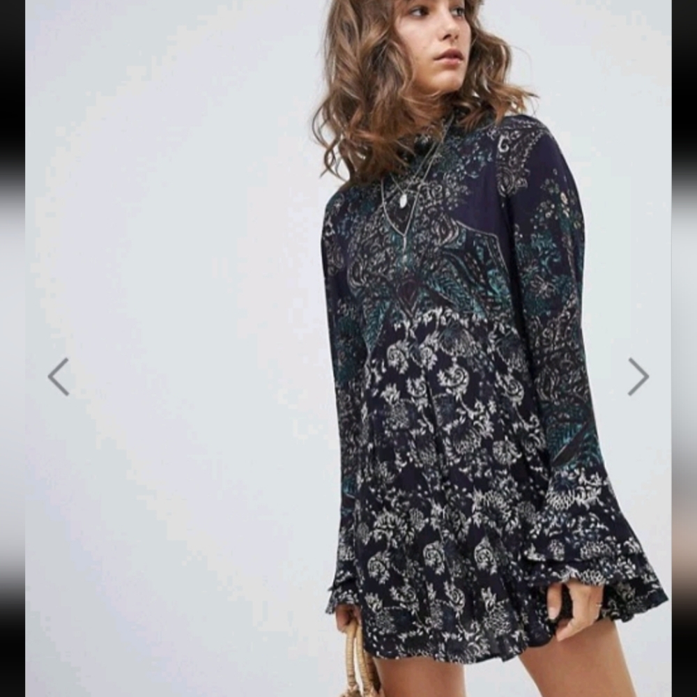 Free People  Long Sleeve Tunic Dress